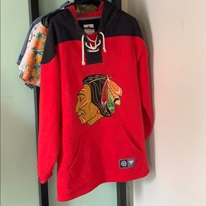 NHL Fanatics BlackHawks Jersey Hooded
